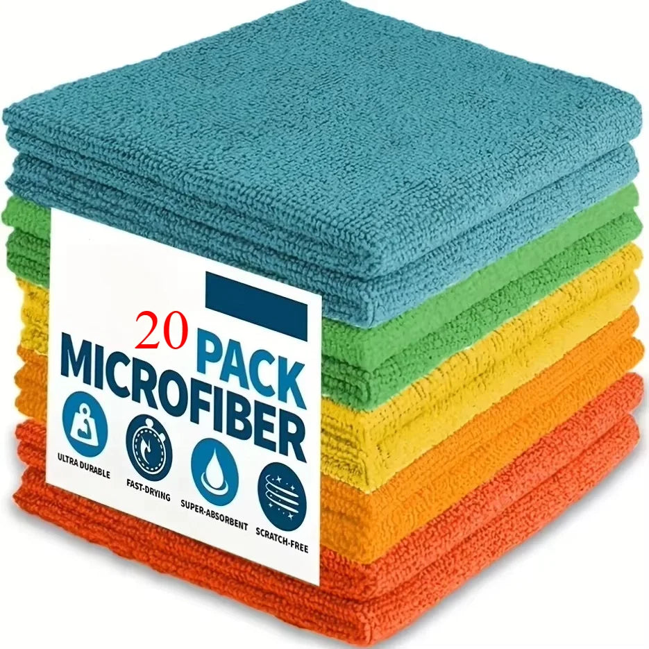 Microfiber Kitchen Cleaning Cloths (5, 10, or 20-Pack)