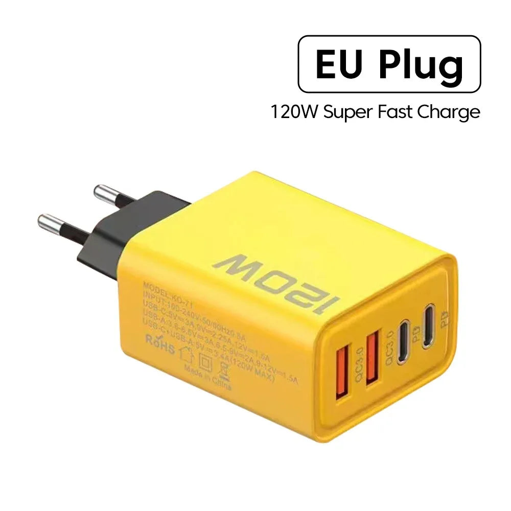 4-Port USB-C Fast Charger — Quick Charge 3.0 Adapter