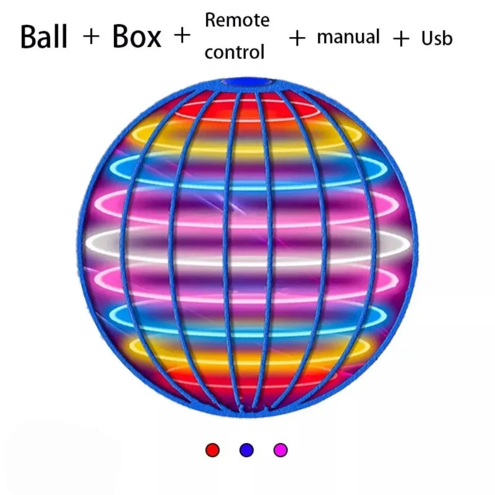 LED Flying Spinner Ball — Hand-Controlled Hover Toy