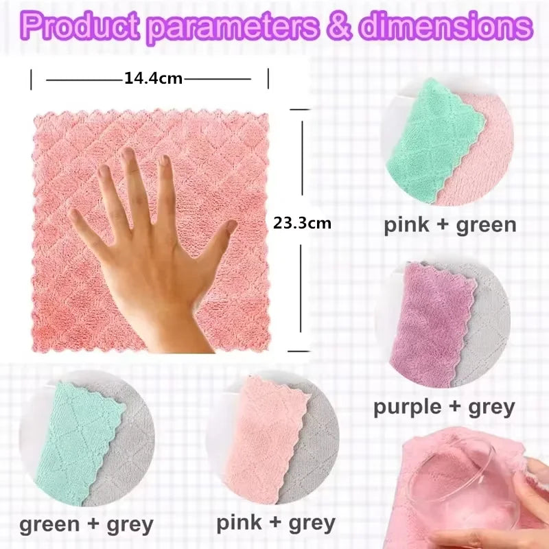 Microfiber Kitchen Cleaning Cloths (5, 10, or 20-Pack)