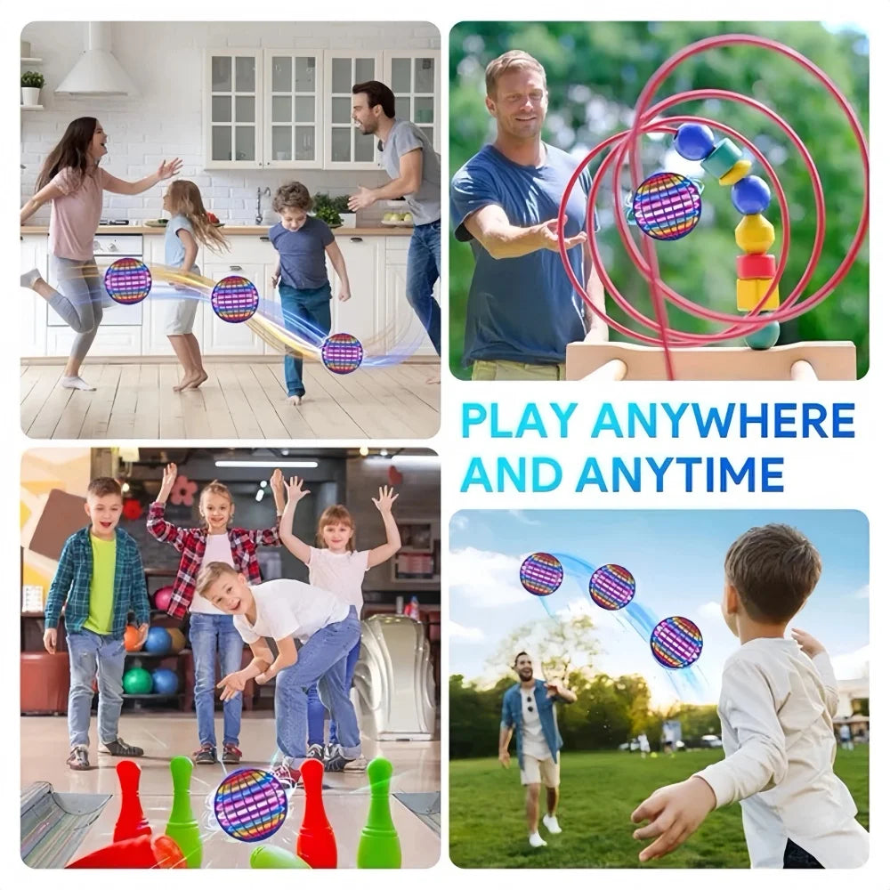 LED Flying Spinner Ball — Hand-Controlled Hover Toy