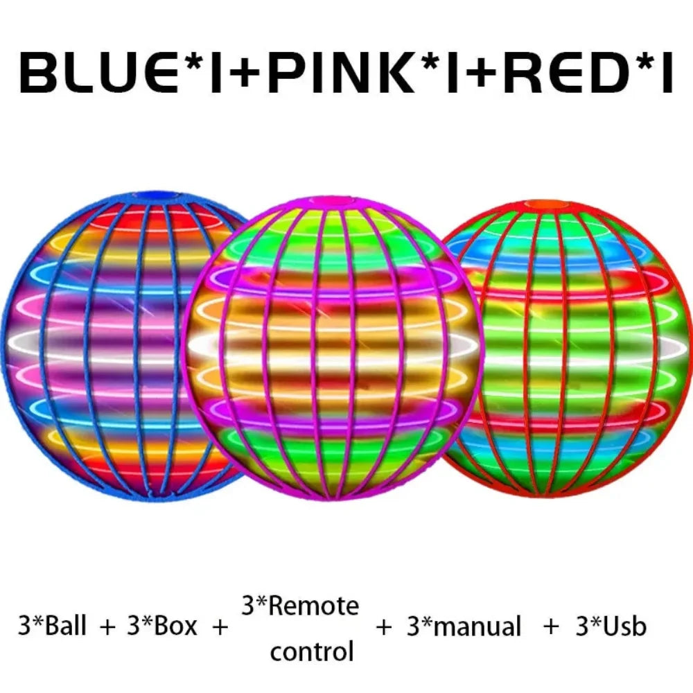 LED Flying Spinner Ball — Hand-Controlled Hover Toy