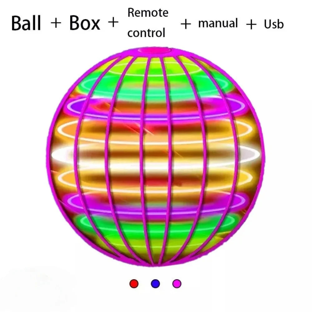 LED Flying Spinner Ball — Hand-Controlled Hover Toy