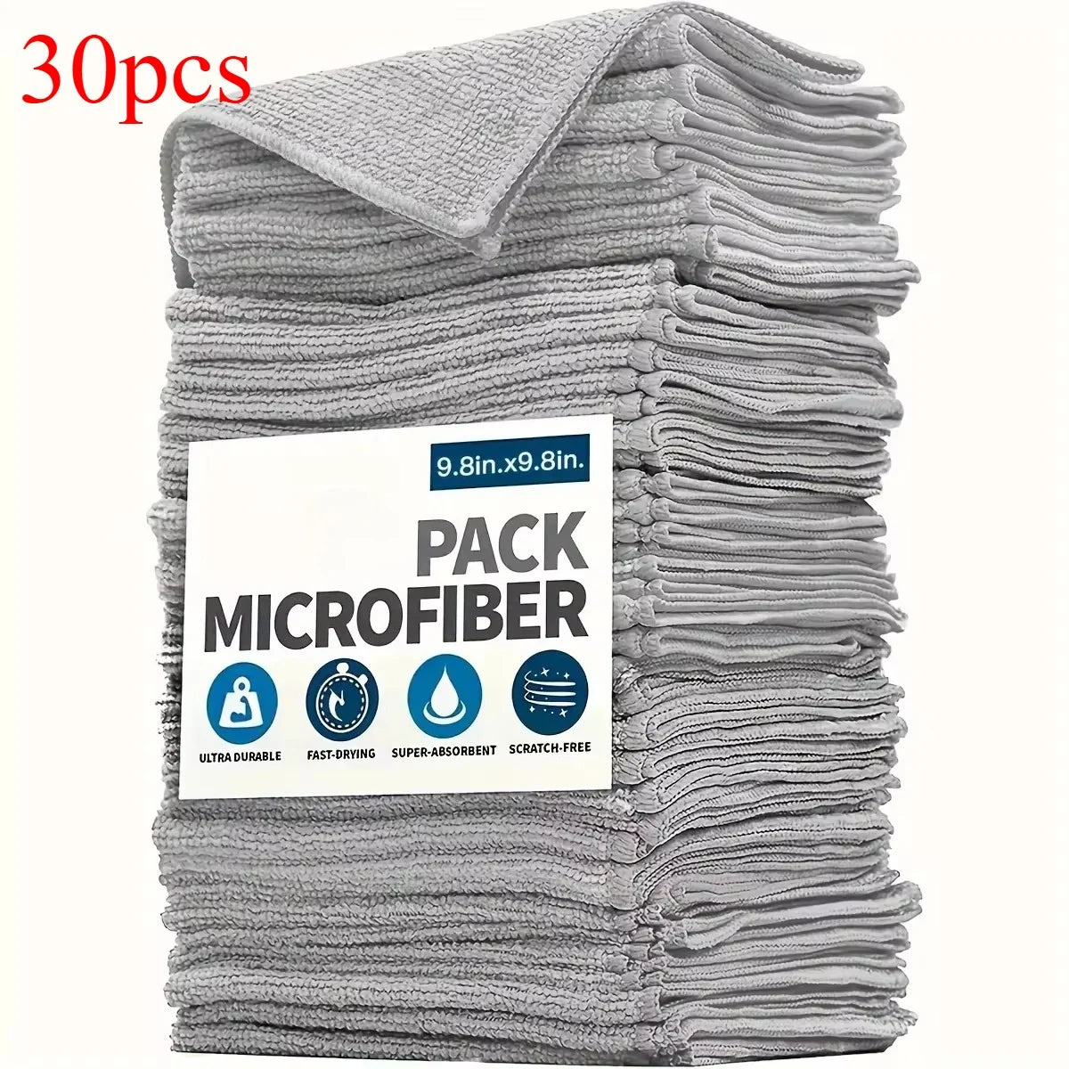Microfiber Kitchen Cleaning Cloths (5, 10, or 20-Pack)