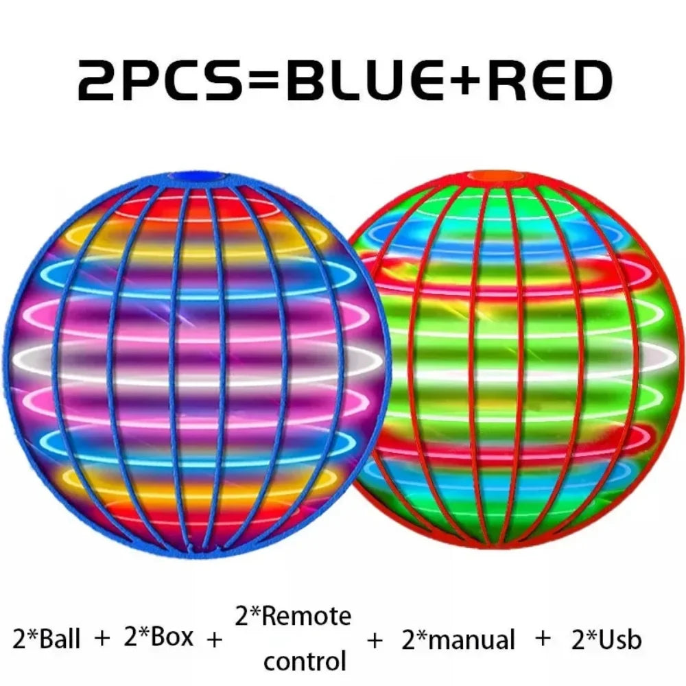 LED Flying Spinner Ball — Hand-Controlled Hover Toy