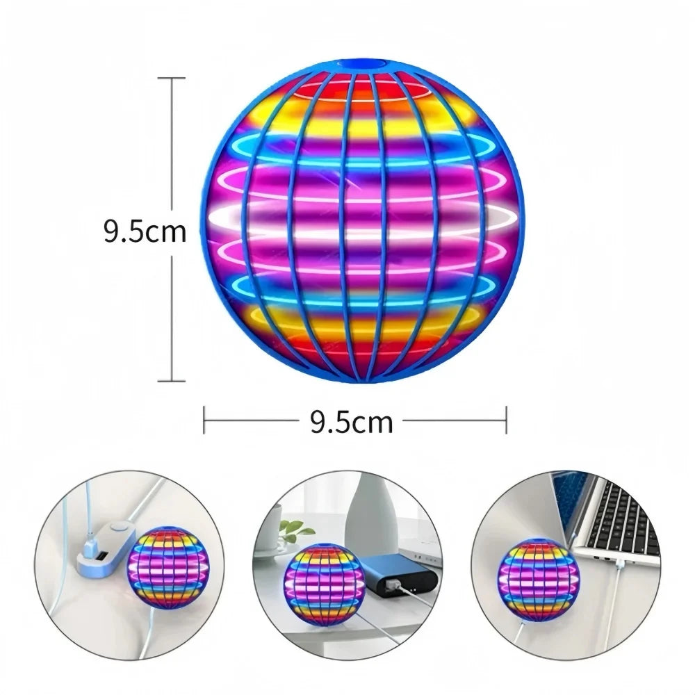 LED Flying Spinner Ball — Hand-Controlled Hover Toy